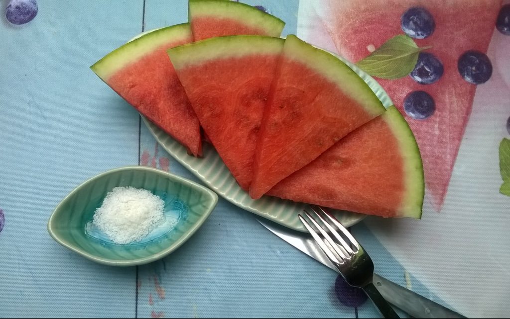 Wassermelone mit Salz
